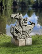 Ω A SCULPTED LIMESTONE MODEL OF A HIPPOCAMPUS