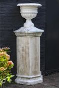 ‡ A FRENCH WHITE PAINTED CAST IRON WALL PLANTER