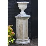 ‡ A FRENCH WHITE PAINTED CAST IRON WALL PLANTER