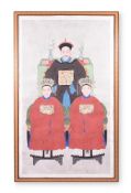 FOUR CHINESE PAINTINGS PROBABLY FIRST HALF 20TH CENTURY
