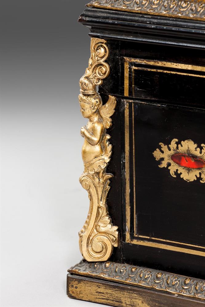 Y A FRENCH SECOND EMPIRE ROSEWOOD EBONISED AND GILT METAL MONTED WRITING BOX, MID 19TH CENTURY - Image 4 of 6