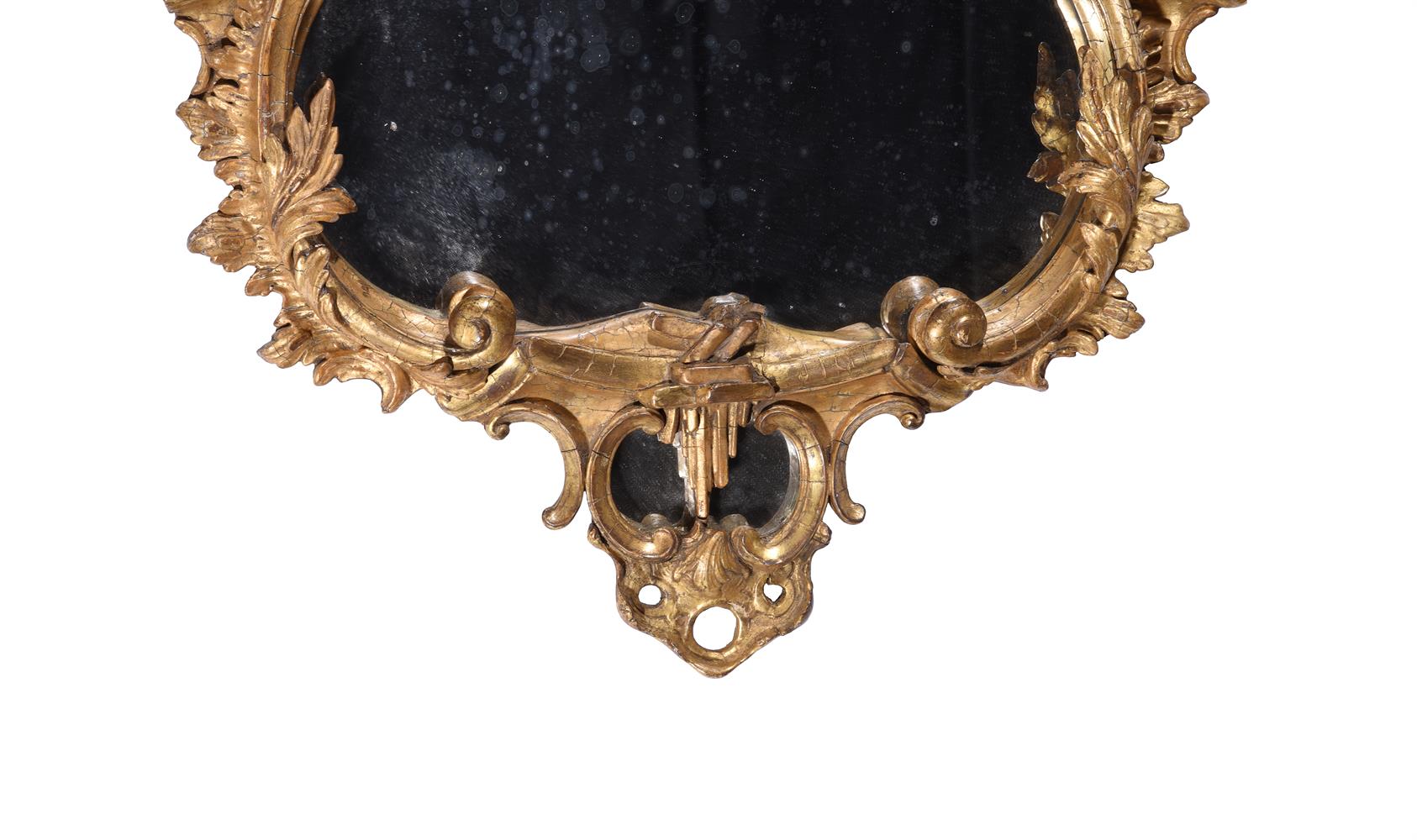 A GEORGE III CARVED GILTWOOD MIRROR, CIRCA 1770 - Image 3 of 3