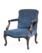 A MAHOGANY GAINSBOROUGH ARMCHAIR, IN 18TH CENTURY STYLE