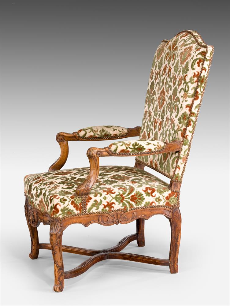 A PAIR OF LOUIS XV WALNUT FAUTEUILS, MID 18TH CENTURY - Image 2 of 6