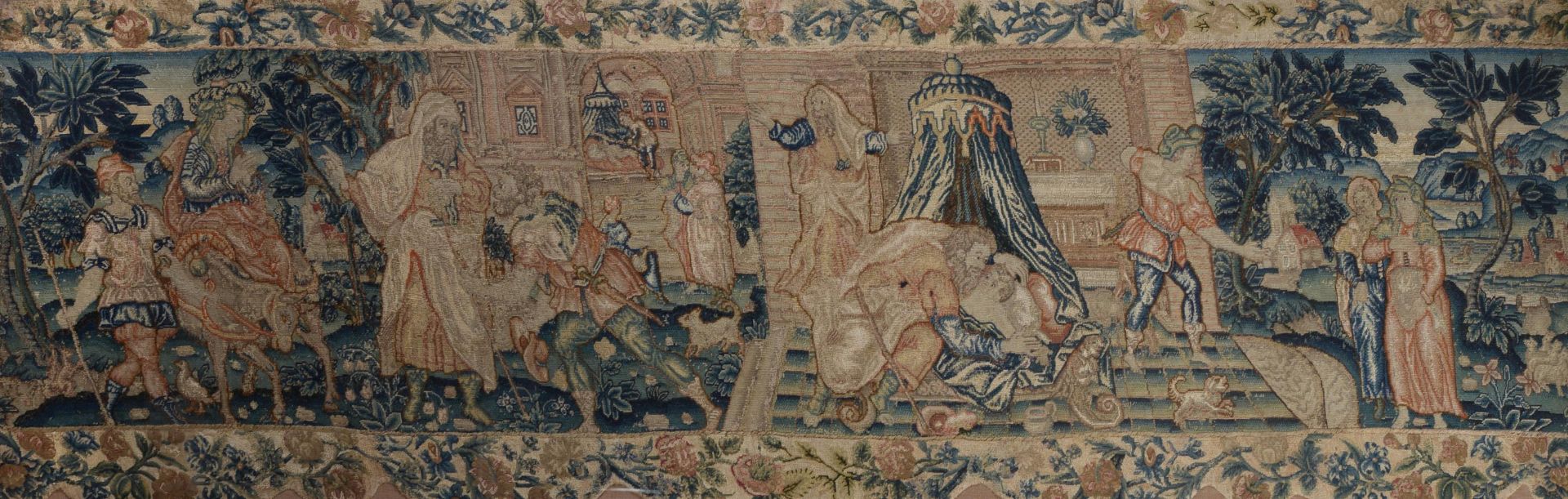 A LONG NEEDLEWORK PANEL DEPICTING STORIES FROM AROUND THE BIRTH OF CHRIST, 17TH CENTURY - Bild 2 aus 5