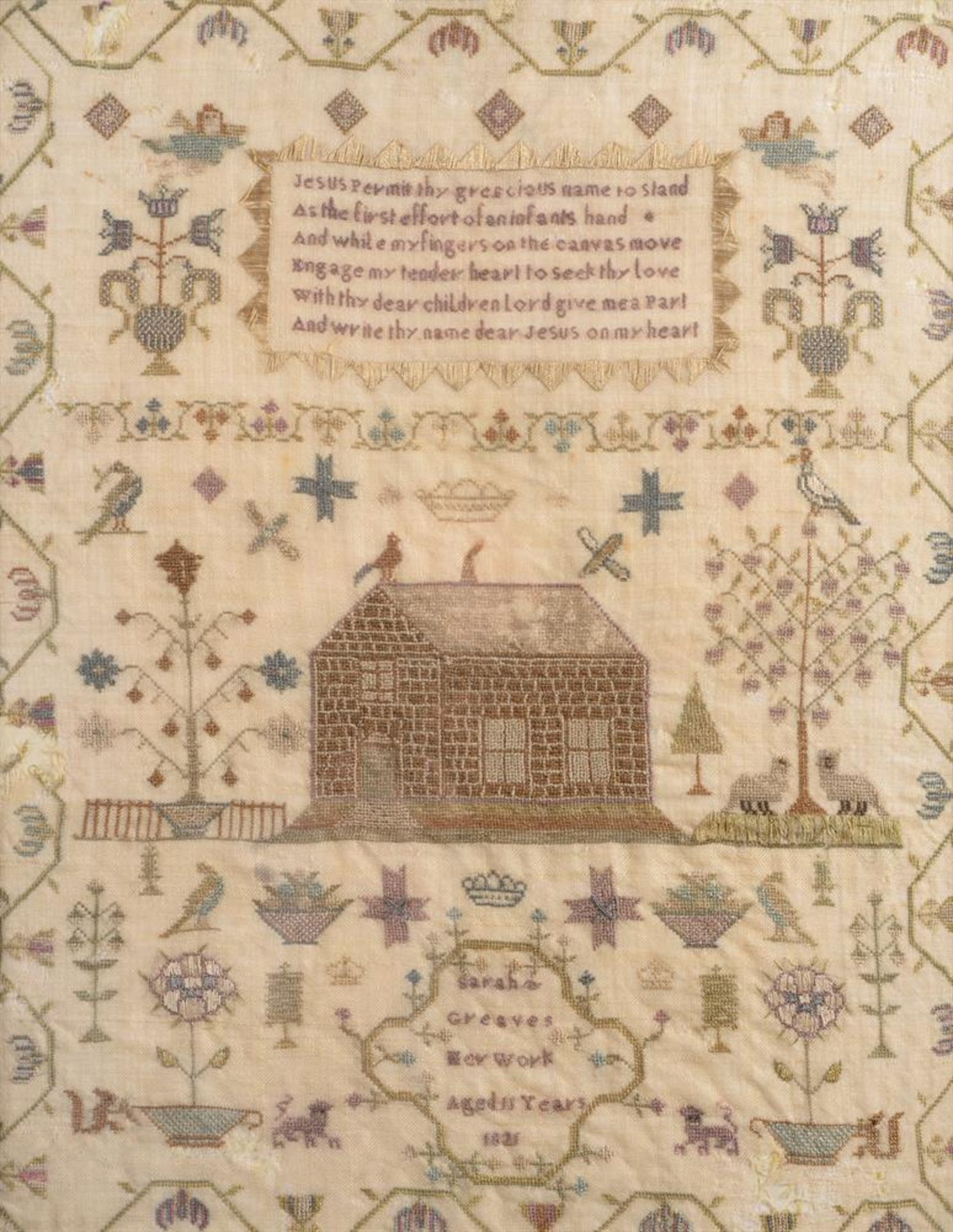 TWO NEEDLEWORK SAMPLERS, DATED 1794 AND 1825 RESPECTIVELY - Image 3 of 6