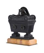 A FRENCH BRONZE MODEL OF THE SARCOPHAGUS OF NAPOLEAN BONAPARTE