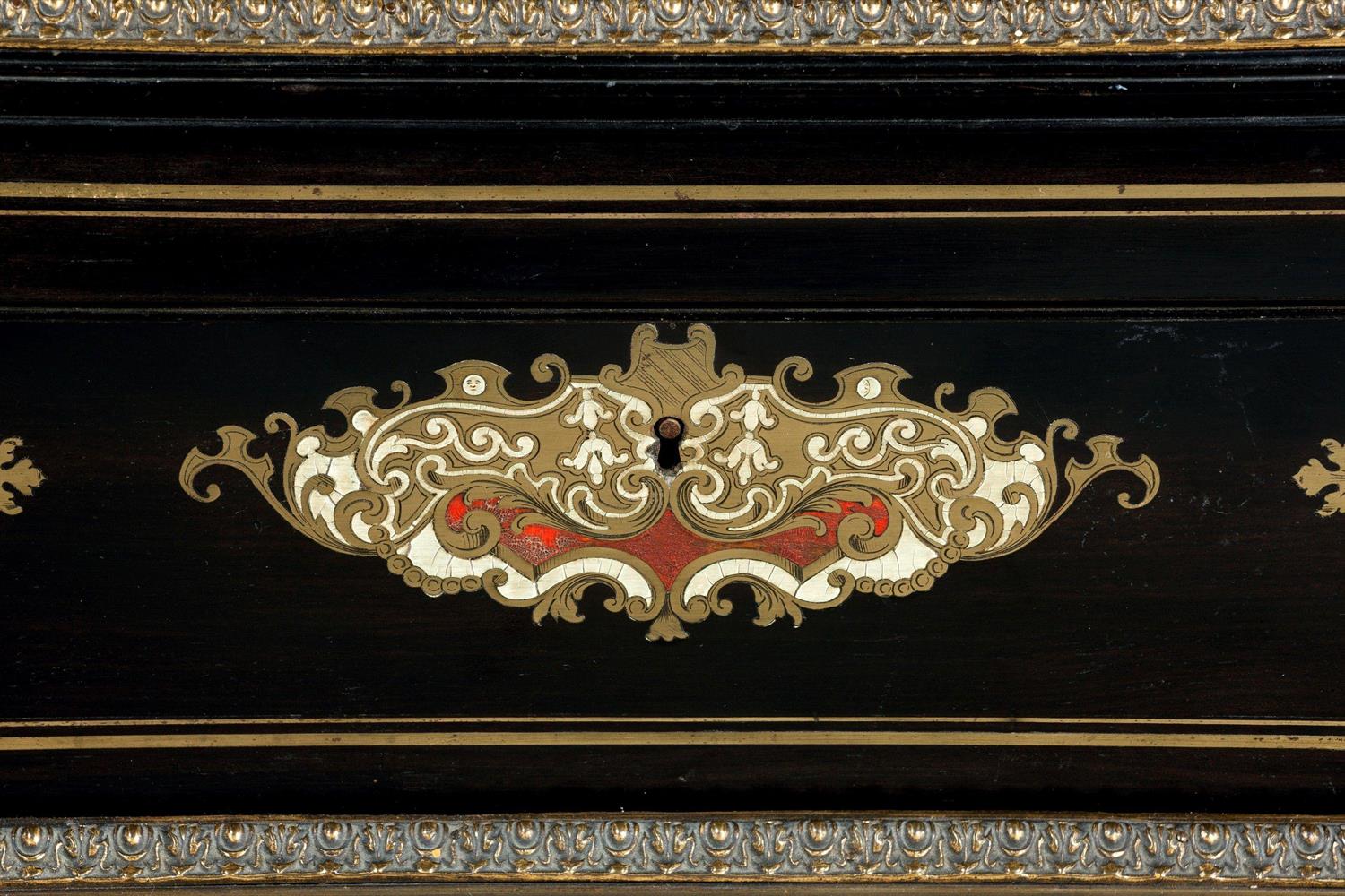 Y A FRENCH SECOND EMPIRE ROSEWOOD EBONISED AND GILT METAL MONTED WRITING BOX, MID 19TH CENTURY - Image 5 of 6