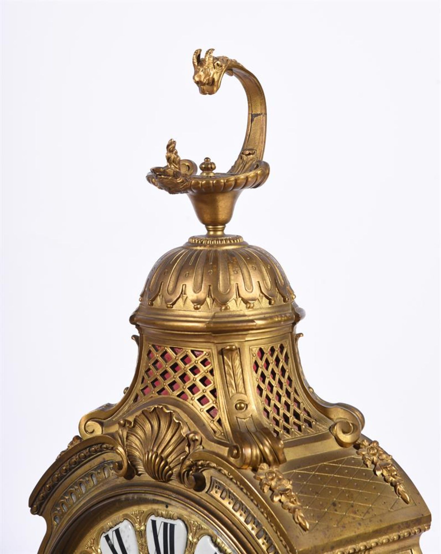 A NAPOLEON III GILT METAL CASED MANTEL CLOCK, CIRCA 1865 - Image 3 of 5