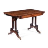 Y A GEORGE IV ROSEWOOD LIBRARY TABLE, CIRCA 1820