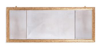 A GILT-GESSO OVERMANTEL MIRROR, 20TH CENTURY