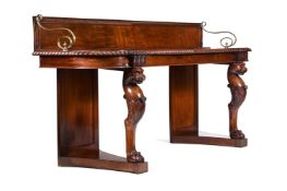 A REGENCY MAHOGANY SERVING TABLE, AFTER A DESIGN BY THOMAS HOPE, CIRCA 1820