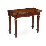Y AN UNUSUAL ROSEWOOD FOLDING CARD TABLE, SECOND QUARTER 19TH CENTURY