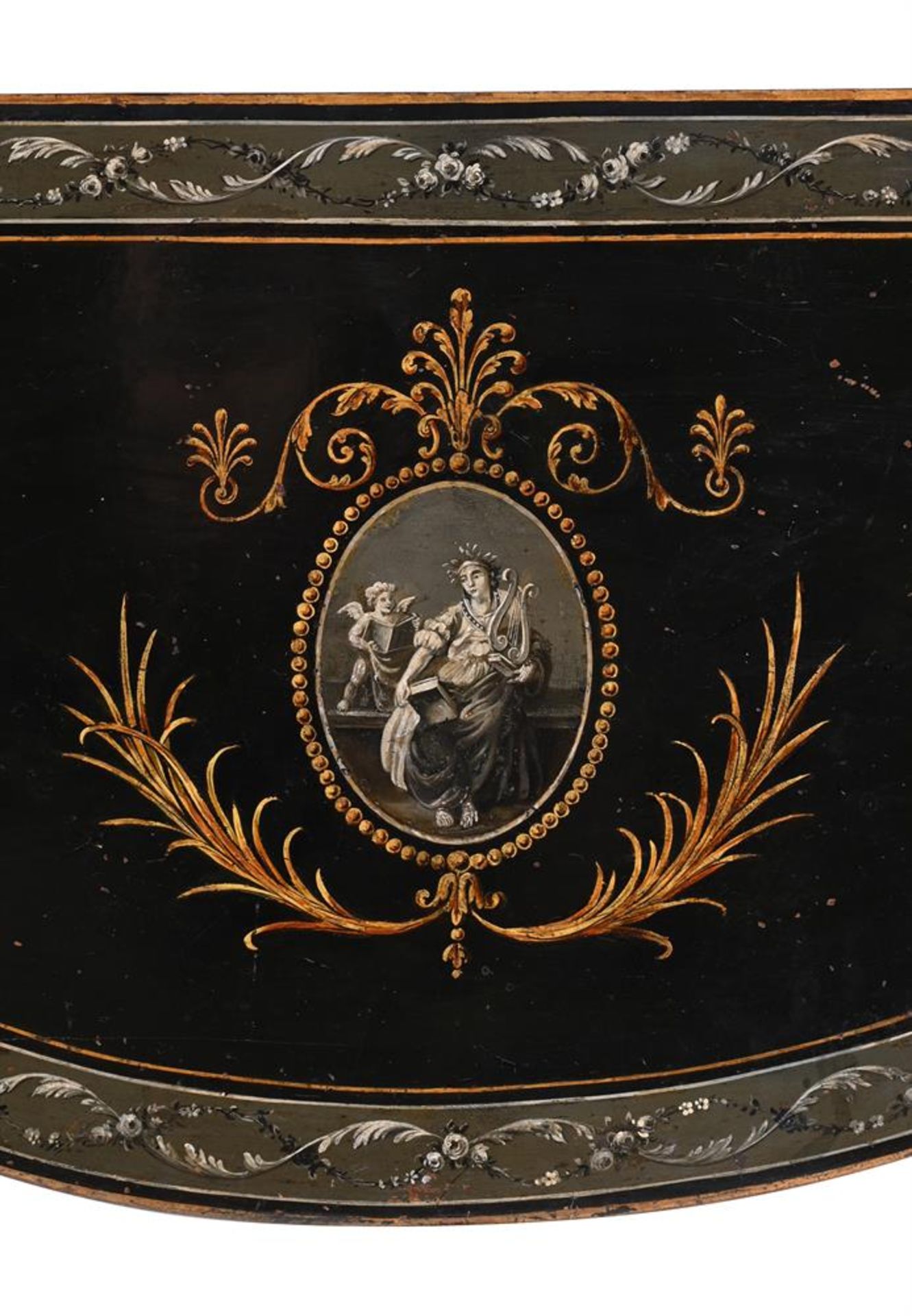 A PAIR OF GEORGE III BLACK PAINTED PIER TABLES, LATE 18TH CENTURY - Image 6 of 7