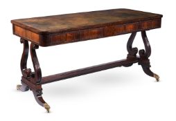 Y A REGENCY ROSEWOOD WRITING TABLE IN THE MANNER OF GILLOWS, EARLY 19TH CENTURY