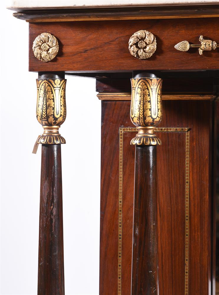 Y A PAIR OF GILT METAL MOUNTED SIMULATED ROSEWOOD AND PAINTED PIER TABLES, 19TH CENTURY - Image 2 of 4