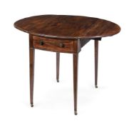 Y A GEORGE III MAHOGANY OVAL PEMBROKE TABLE, LATE 18TH CENTURY