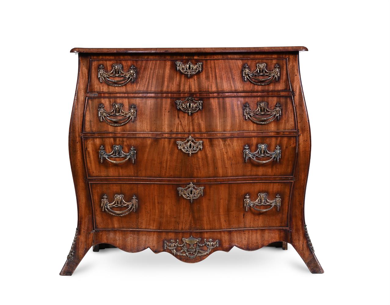 A DUTCH GILT METAL MOUNTED MAHOGANY BOMBE COMMODE, 18TH CENTURY - Image 2 of 2