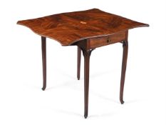 A GEORGE III MAHOGANY AND INLIAD 'BUTTERFLY' PEMBROKE TABLE, LATE 18TH CENTURY