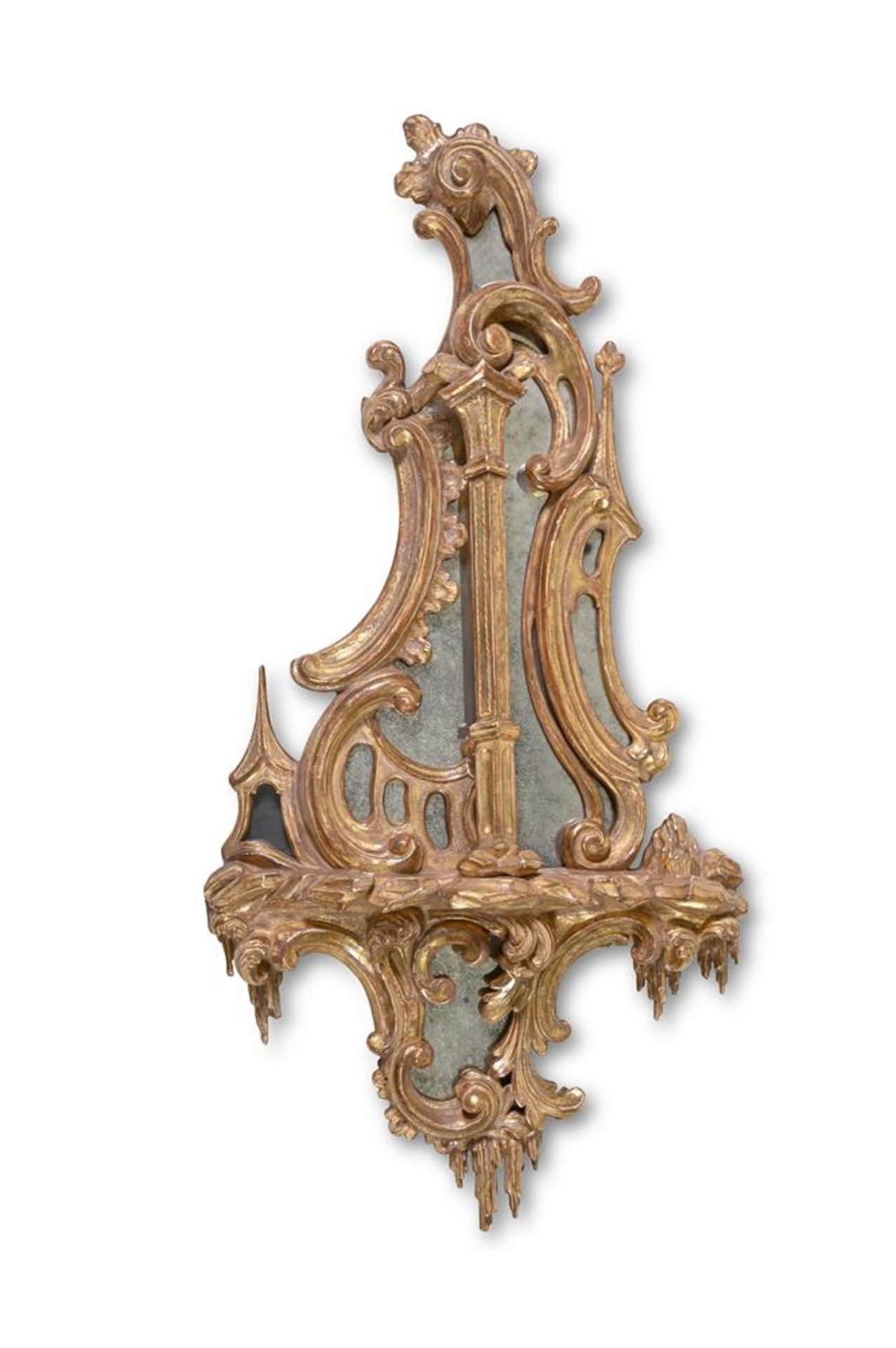 A PAIR OF CARVED GILTWOOD MIRRORS, IN GEORGE III STYLE, LATE 19TH/ 20TH CENTURY - Image 2 of 5