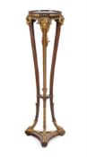 A MAHOGANY AND CARVED GILTWOOD TORCHERE, LATE 19TH/EARLY 20TH CENTURY