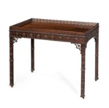 A GEORGE III MAHOGANY SILVER TABLE IN THE MANNER OF THOMAS CHIPPENDALE