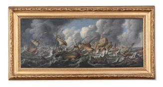 ITALIAN SCHOOL (18TH CENTURY) SHIPS BEING WRECKED ON A ROCKY COAST