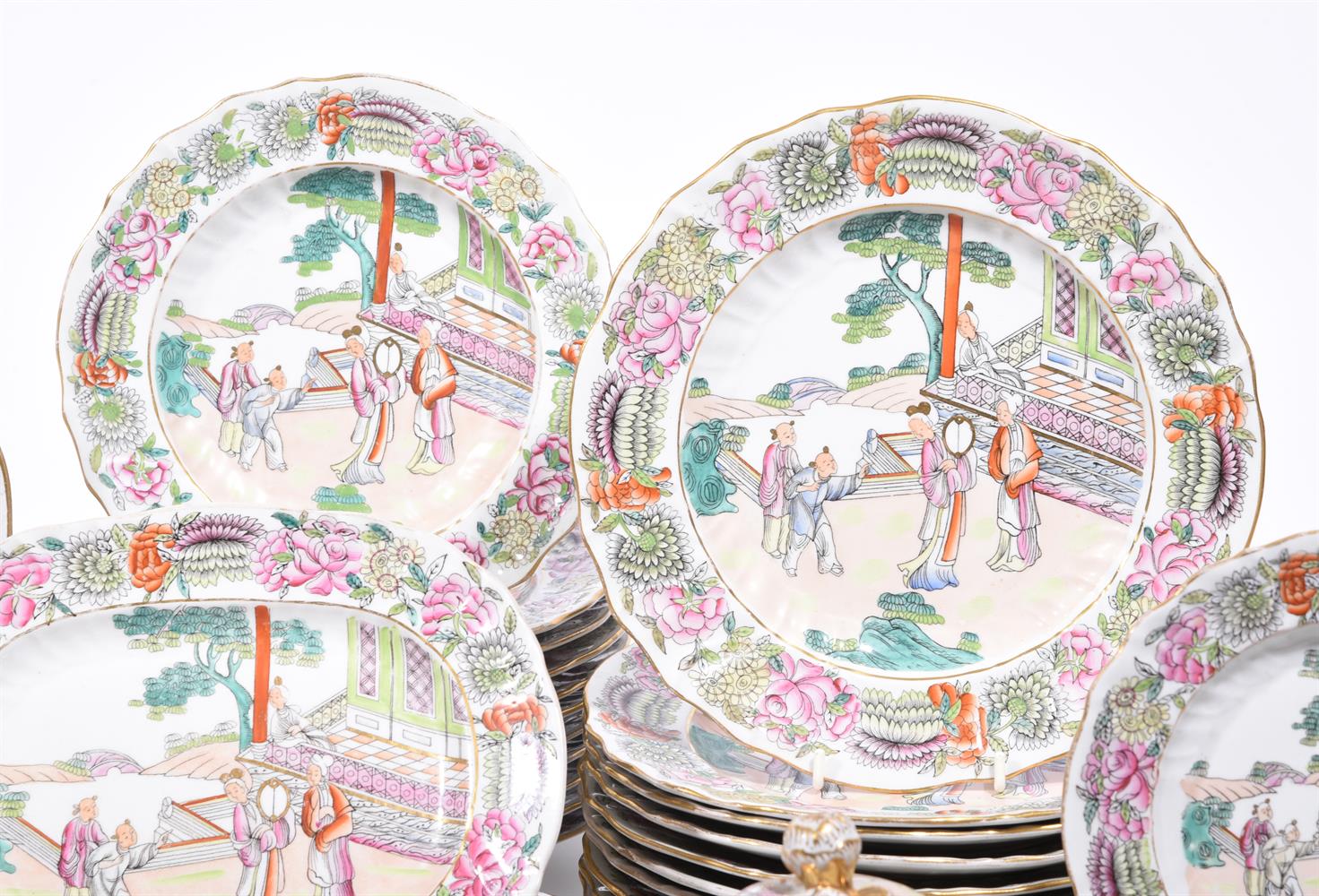 AN ENGLISH PORCELAIN PART DINNER SERVICE - Image 3 of 4