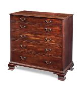 A GEORGE III MAHOGANY SECRETAIRE CHEST OF DRAWERS, CIRCA 1775
