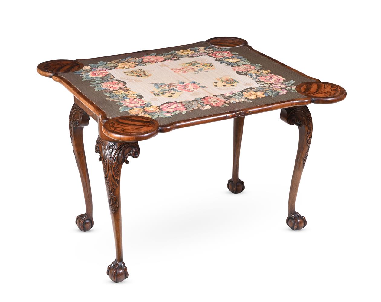 A WALNUT FOLDING CARD TABLE 18TH CENTURY STYLE - Image 3 of 7