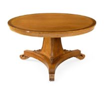 Y A REGENCY SATINWOOD CENTRE TABLE, EARLY 19TH CENTURY