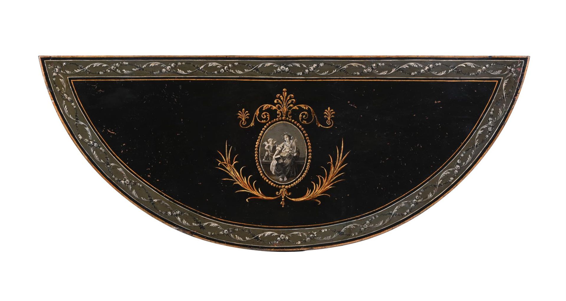 A PAIR OF GEORGE III BLACK PAINTED PIER TABLES, LATE 18TH CENTURY - Image 5 of 7