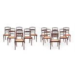 A SET OF TWELVE REGENCY MAHOGANY DINING CHAIRS, EARLY 19TH CENTURY