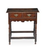 A GEORGE I OAK SIDE TABLE, EARLY 18TH CENTURY