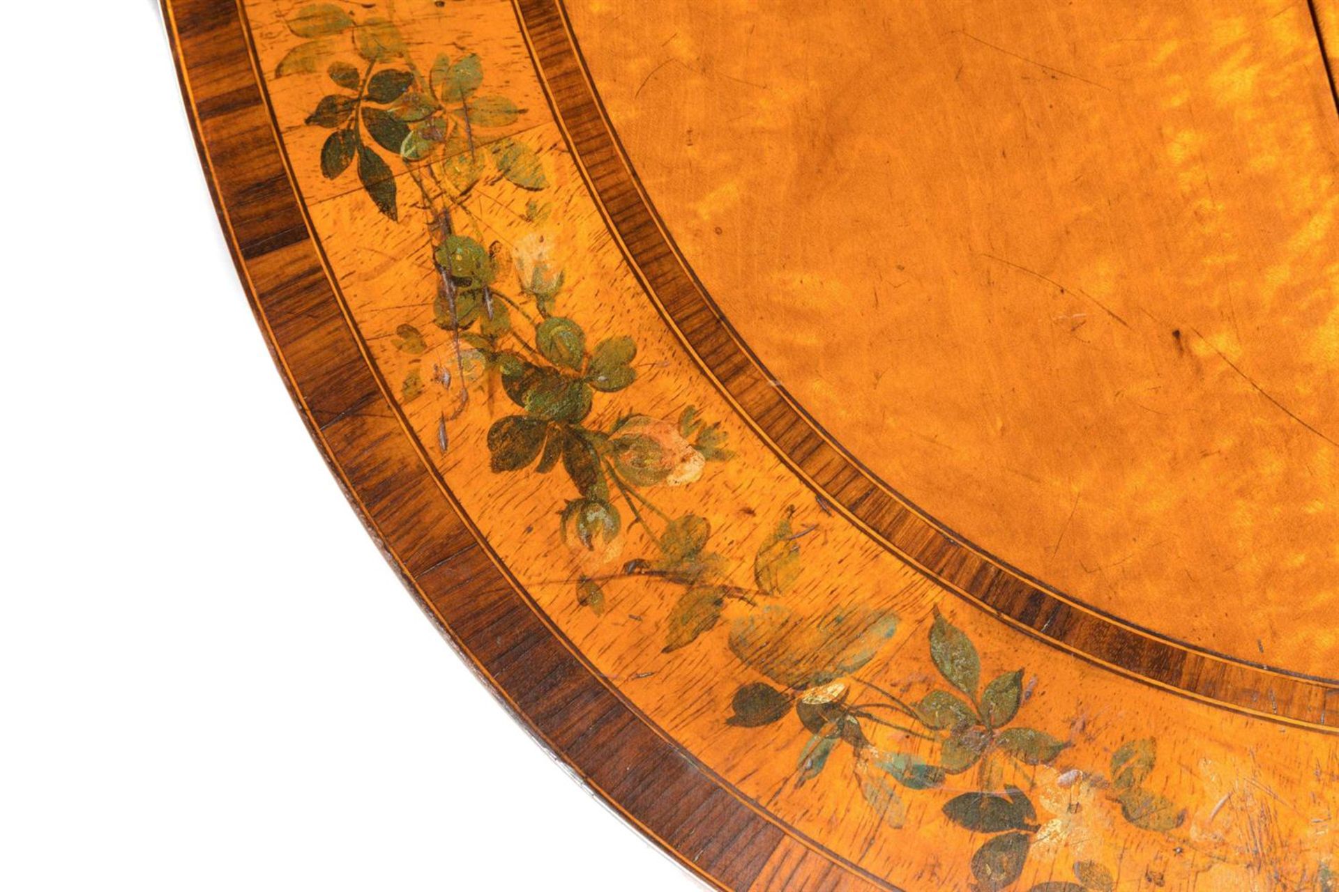 Y A GEORGE III SATINWOOD AND ROSEWOOD PEMBROKE TABLE, LATE 18TH CENTURY - Image 4 of 5