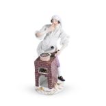 AN EDME SAMSON FIGURE OF A COOK FROM THE 'CRIES OF PARIS' SERIES AFTER A MEISSEN ORIGINALLATE 19TH