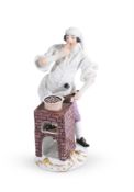 AN EDME SAMSON FIGURE OF A COOK FROM THE 'CRIES OF PARIS' SERIES AFTER A MEISSEN ORIGINALLATE 19TH