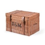 A WICKER LARGE HAMPER RETAILED BY FORTNUM & MASON