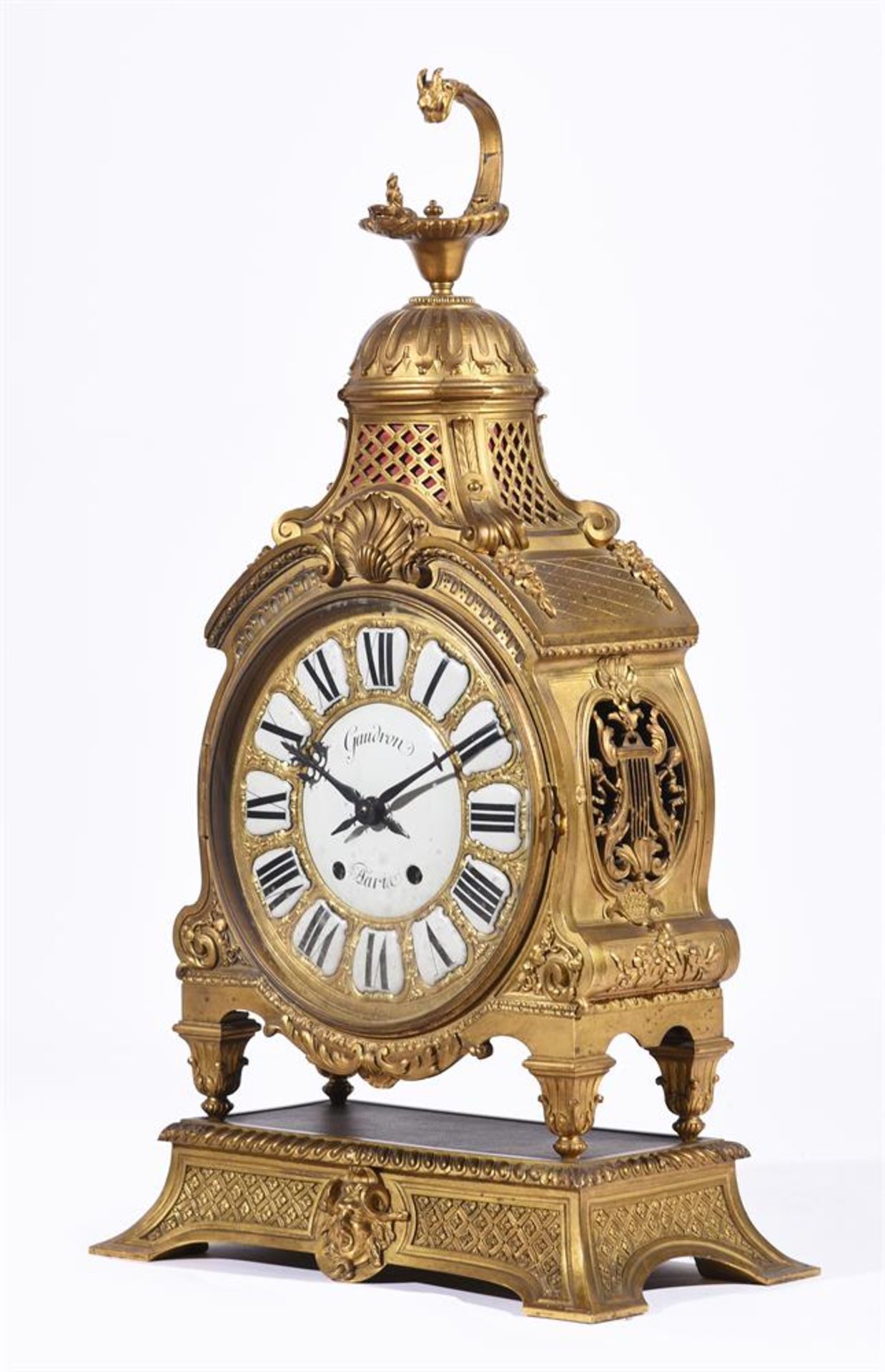 A NAPOLEON III GILT METAL CASED MANTEL CLOCK, CIRCA 1865 - Image 2 of 5