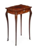 Y A MID-VICTORIAN GILT METAL MOUNTED SOLID ROSEWOOD SMALL CENTRE TABLE