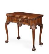 A GEORGE II MAHOGANY FOLDING CARD TABLE, CIRCA 1750