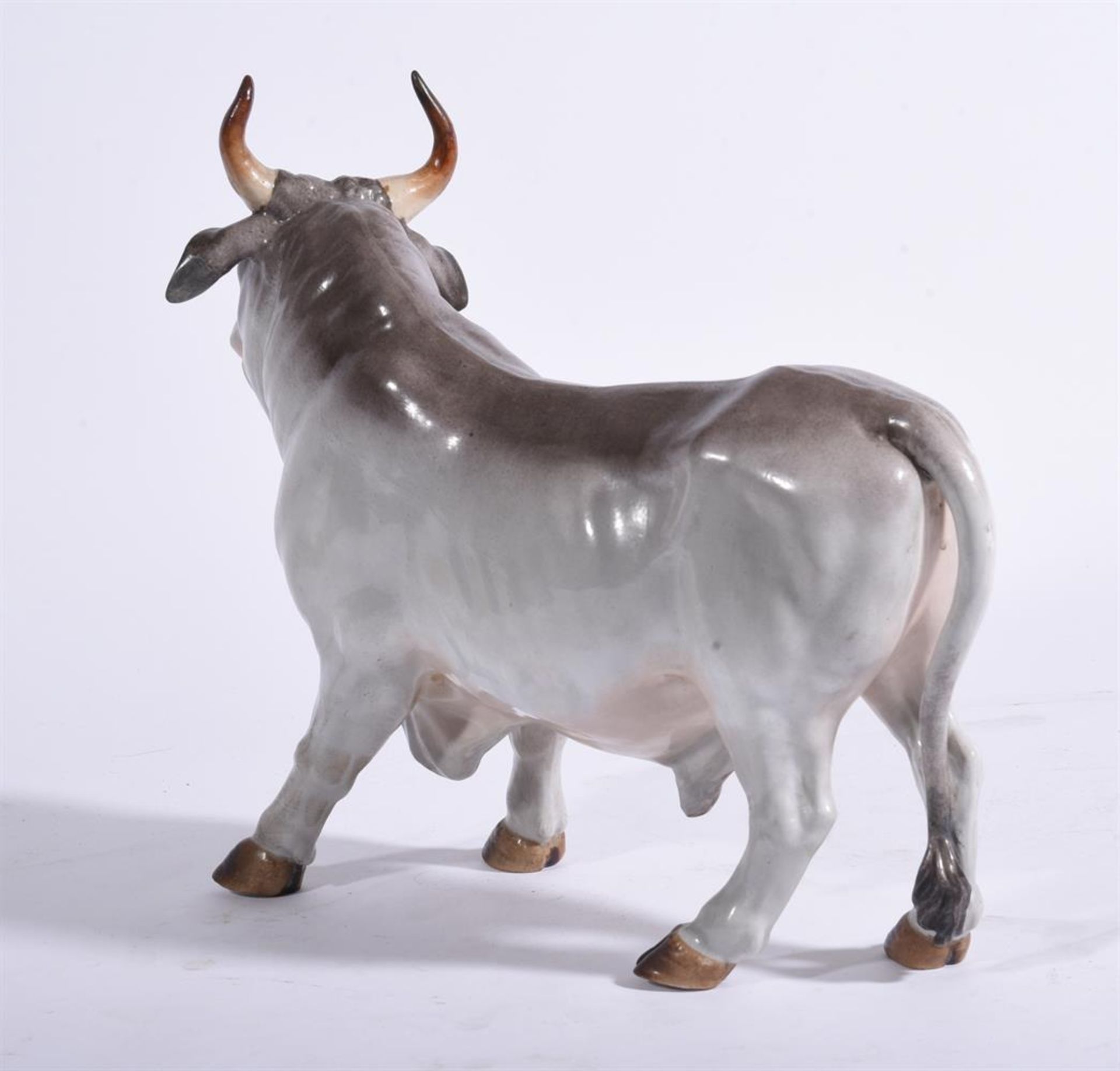 A FRENCH PORCELAIN MODEL OF A BULL, LATE 19TH CENTURY - Image 2 of 4