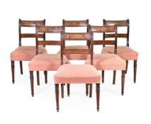 A SET OF SIX REGENCY MAHOGANY DINING CHAIRS, EARLY 19TH CENTURY