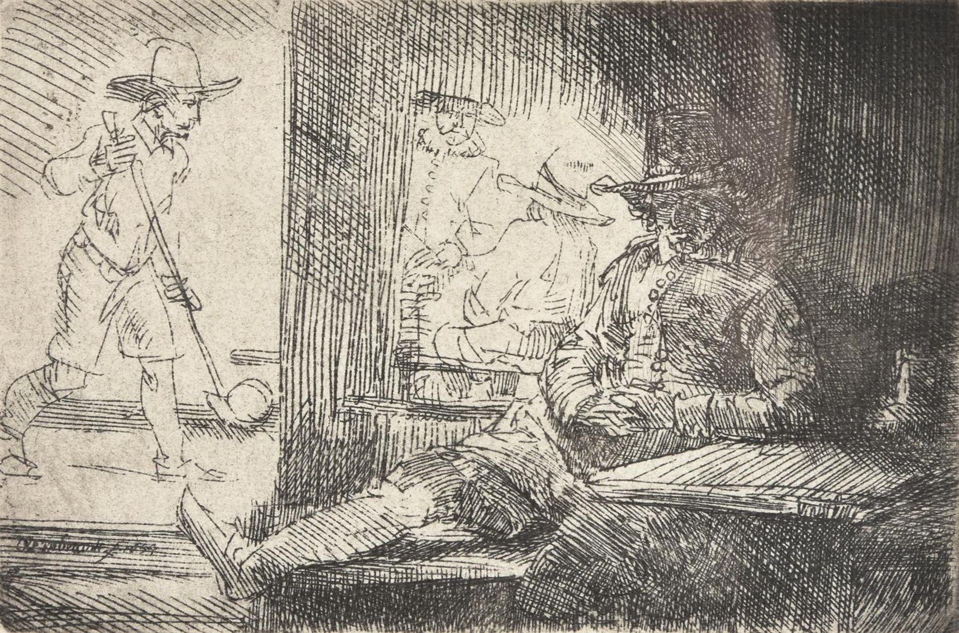 REMBRANDT VAN RIJN (DUTCH 1606-1669);,WOMAN OF SAMARIA; TOGETHER WITH THE GOLF PLAYER (2) - Image 2 of 3