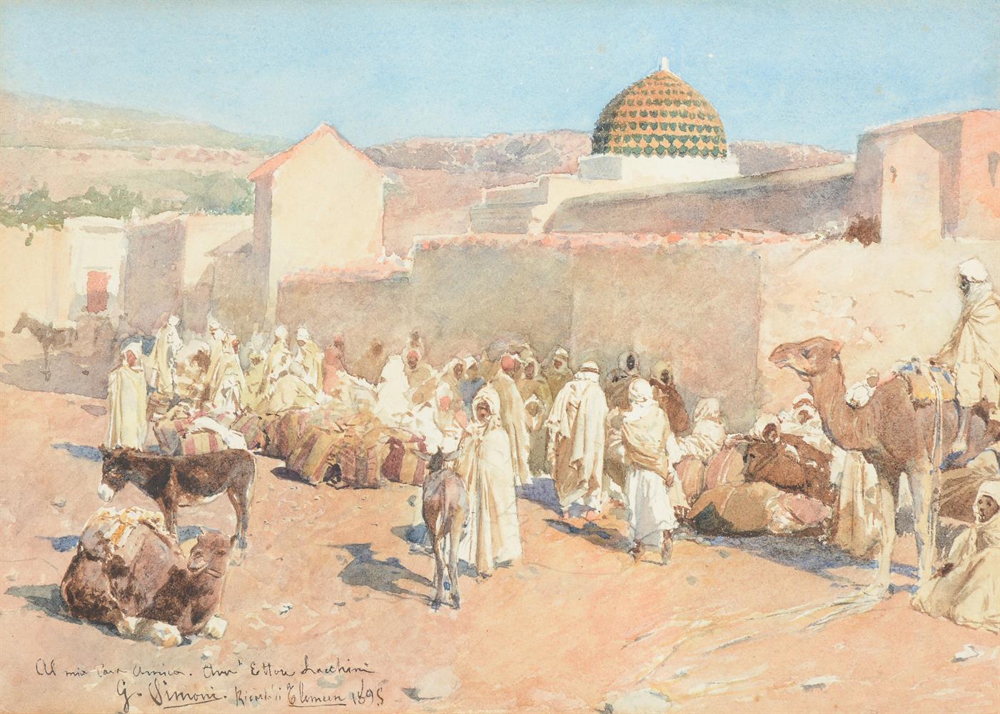 GUSTAVO SIMONI (ITALIAN 1846-1926), RICORDI DI TLEMCEN 1895 (VIEW OF TLEMCEN, 1895) - Image 2 of 3