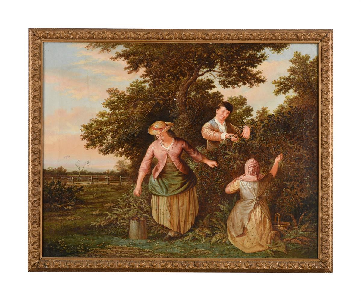 ENGLISH SCHOOL (19TH CENTURY), BLACKBERRY PICKING