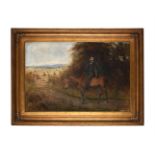 A. STOBART (19TH CENTURY), A GENTLEMAN ON A HORSE IN A LANDSCAPE