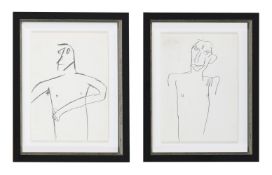 λ KEITH VAUGHAN (BRITISH 1912-1977), TWO STANDING MALE NUDES