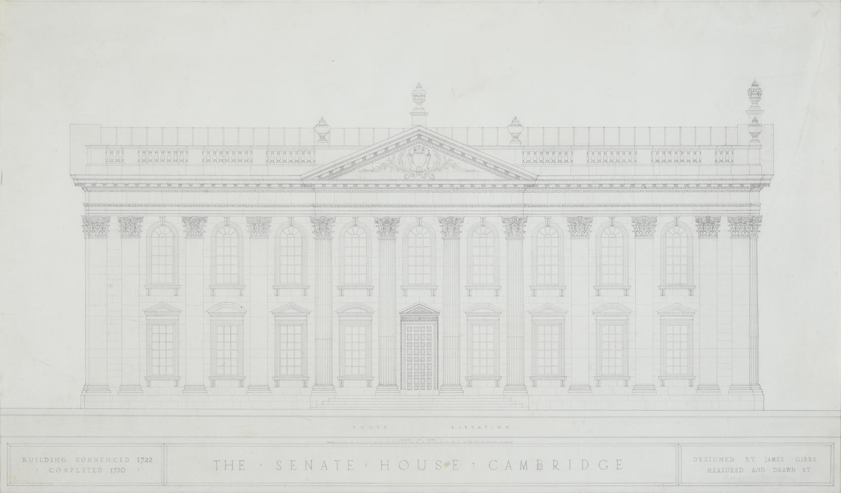 AFTER JAMES GIBBS, DESIGN FOR THE SENATE HOUSE, CAMBRIDGE - Image 2 of 2
