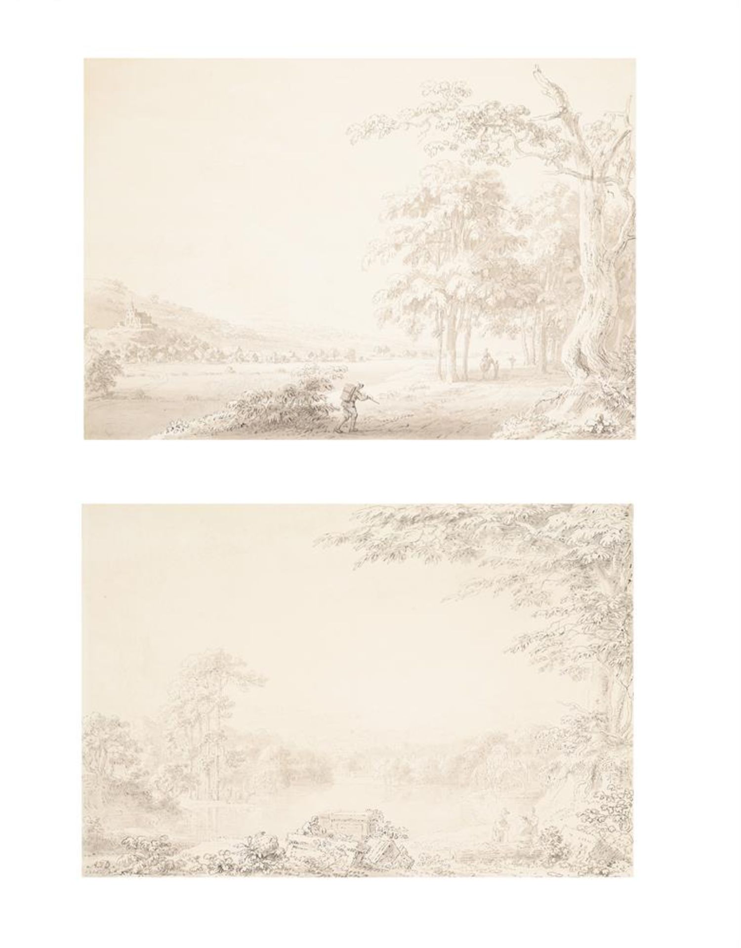 ANTHONY DEVIS (BRITISH 1729-1817), FIGURES RESTING BY A LAKE; TRAVELLERS ON A ROAD BY A RIVER (2) - Bild 4 aus 5